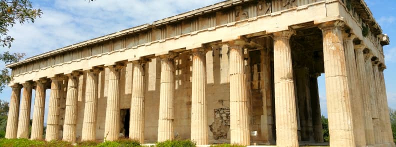 Ancienne agora dans le quartier de Monastiraki à Athènes