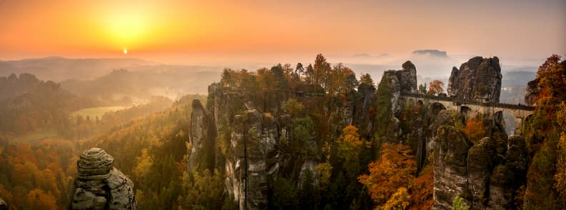 Coucher de soleil pont Bastei