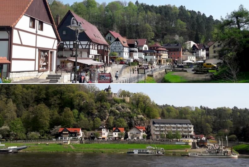 Elbe en ferry depuis Rathen