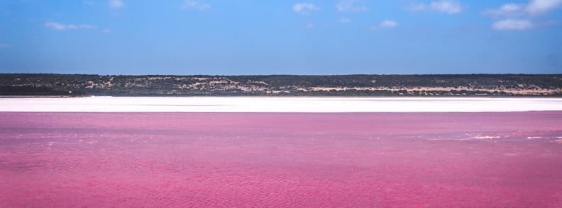 trésors cachés de l'Australie: le lac Hillier, le lac rose d'Australie