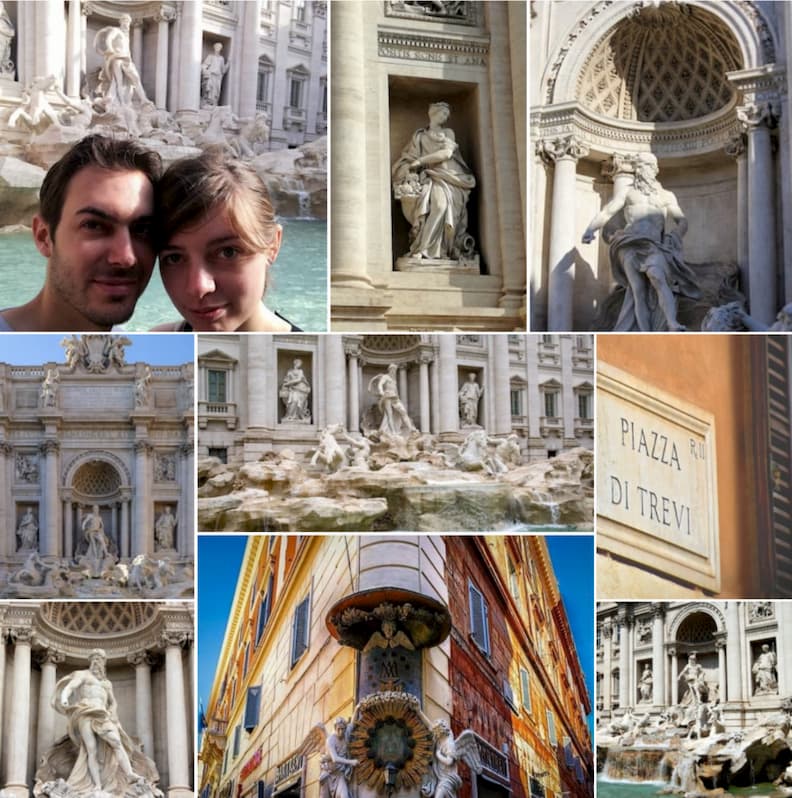 Mathieu et Mirela Letailleur À la fontaine de Trevi