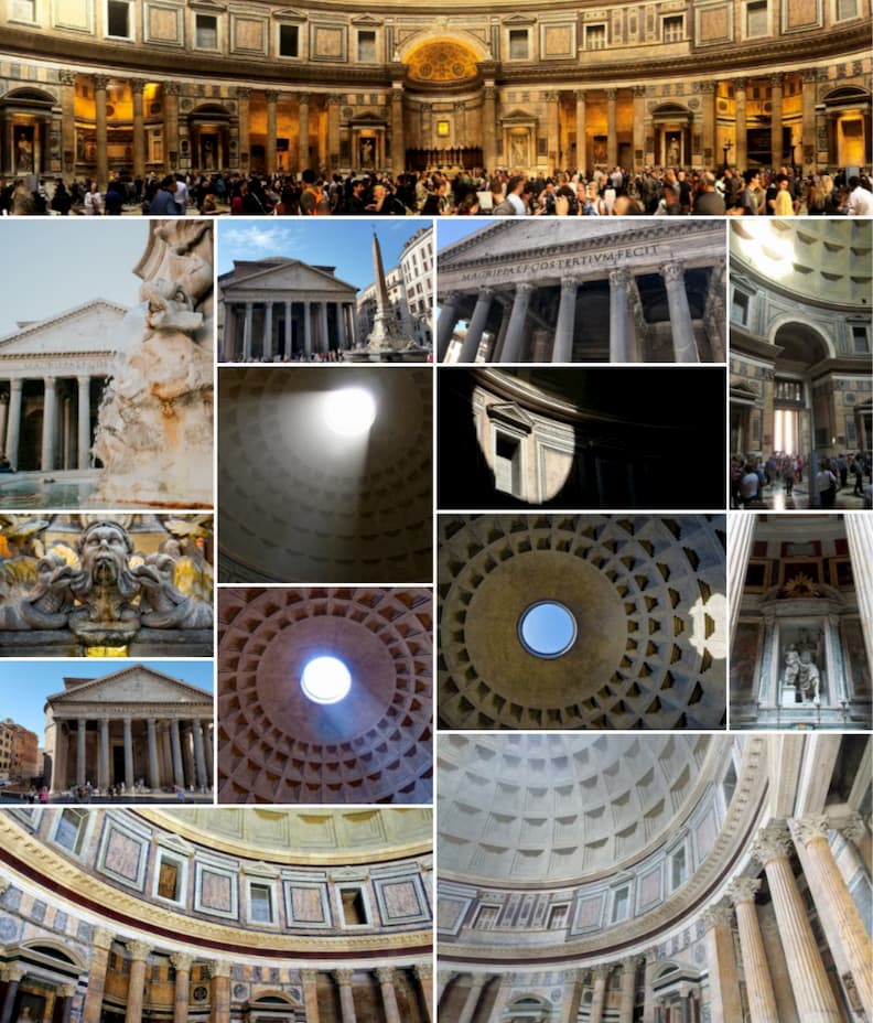 Panthéon dans le centre historique de rome