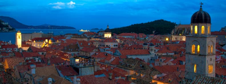 Visite à Dubrovnik le soir