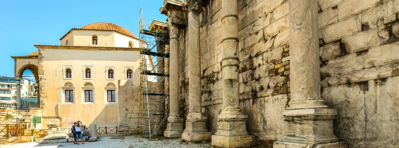 bibliothèque Hadrien quartier de Monastiraki Athènes