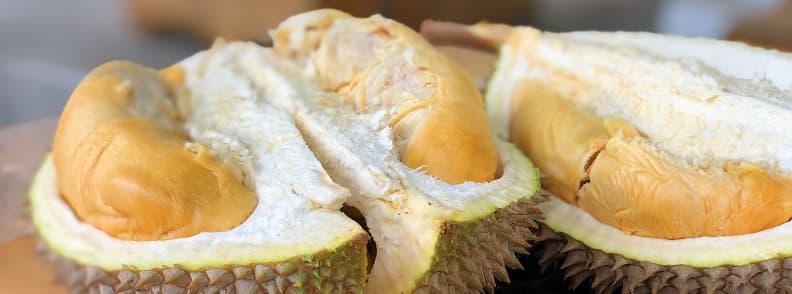 durian dans les restaurants à chiang mai en thaïlande