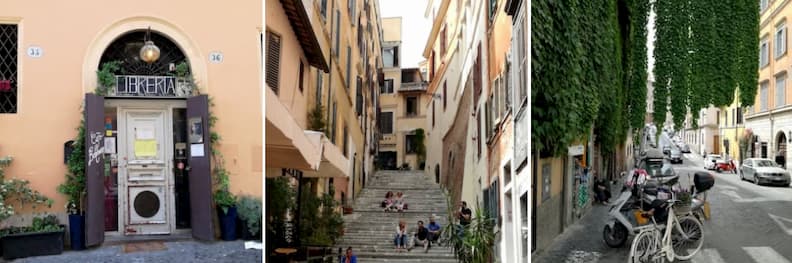 rues aux attractions touristiques à Rome