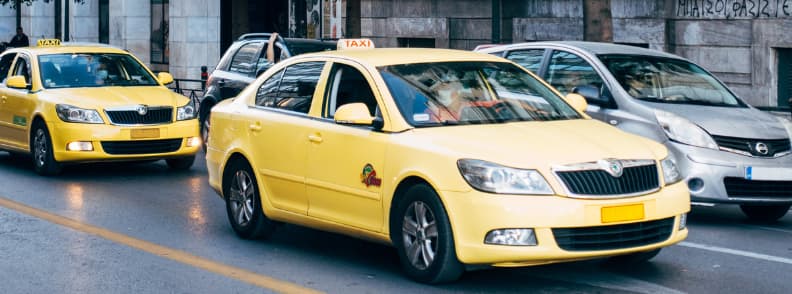 taxi en congé à Athènes Grèce