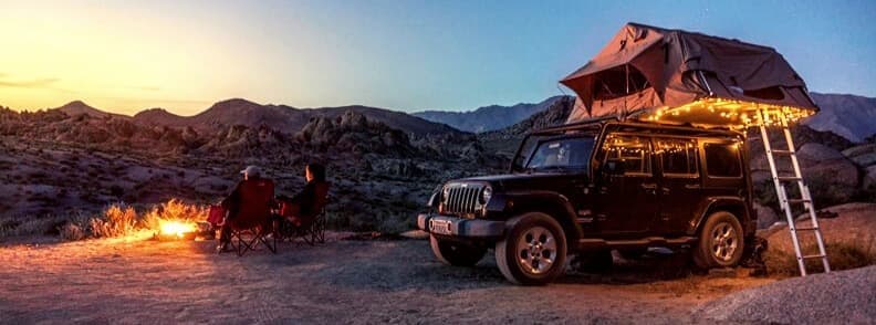 vacances d'été avec tente auto