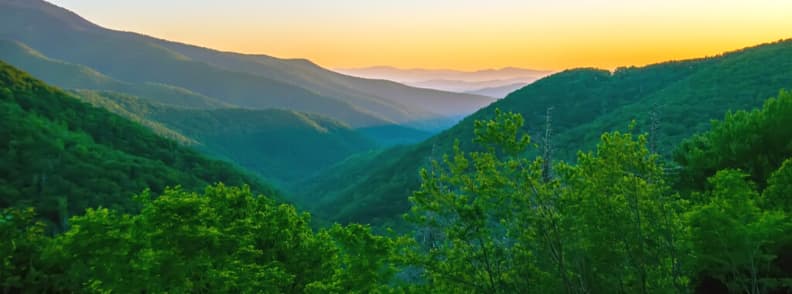 destinations vertes des montagnes enfumées smoky mountains