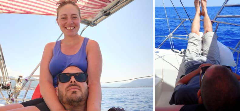 Mathieu et Mirela Letailleur naviguent sur la Riviera italienne