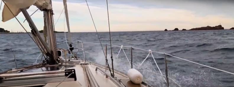 cours de voile sur mer agitée