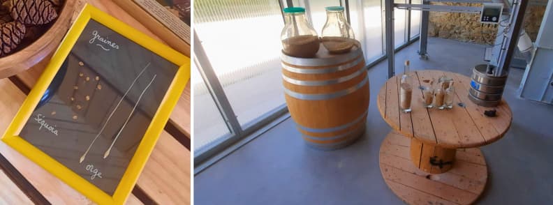 Presentation des graines dorge bio et du processus de fabrication du whisky Sequoia a la Distillerie du Vercors