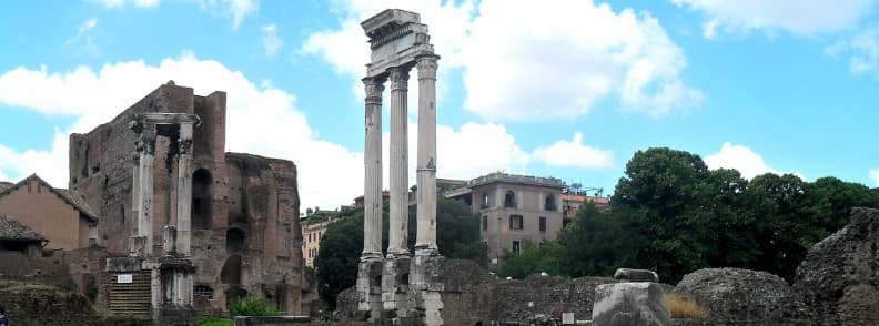 templul lui castor si pollux dioscuri in forul roman