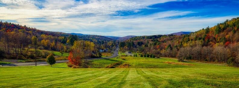 toamna in vermont cu masina