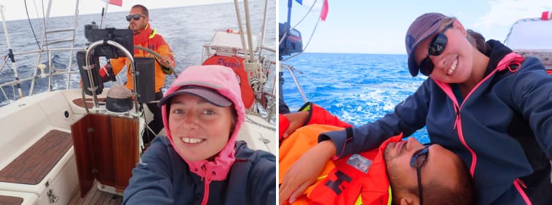 The Travel Bunny sailing Mediterana experienta reala navigatie Mirela Letailleur si soțul ei la bordul unei ambarcatiuni in timpul unei aventuri de sailing Mediterana documentate pentru The Travel Bunny