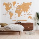 2D Cork world map for wall