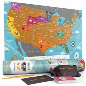 USA scratch map for kids
