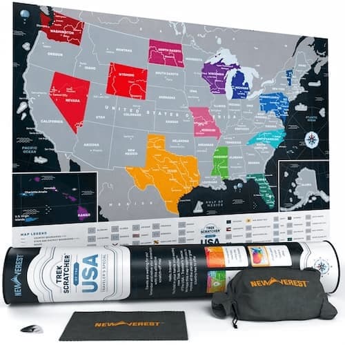 USA scratch map special edition