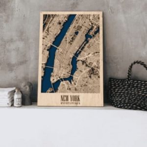 Wooden 3D New York Map