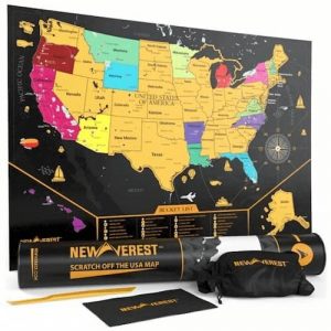 scratch off USA map for wall