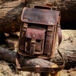 Tan Leather Messenger Bag for iPad or handcrafted leather messenger bag