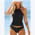 Black Halter Tankini