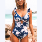 One Piece Ruffled Swimwear