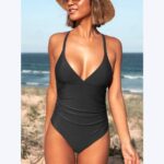 One Piece Swimsuit Solid Color