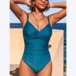 Ruched Front One Piece Swimsuit