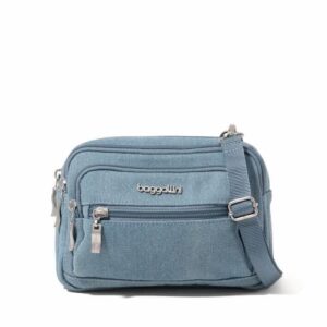 triple compartment handbags baggallini