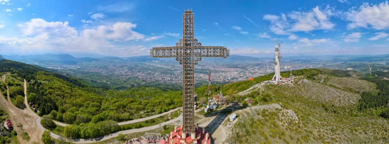 vodno mountain cross skopje north macedonia