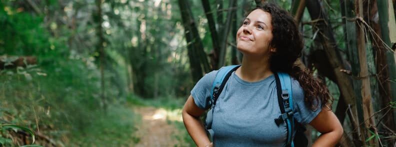 woman enjoying benefits of solo travel