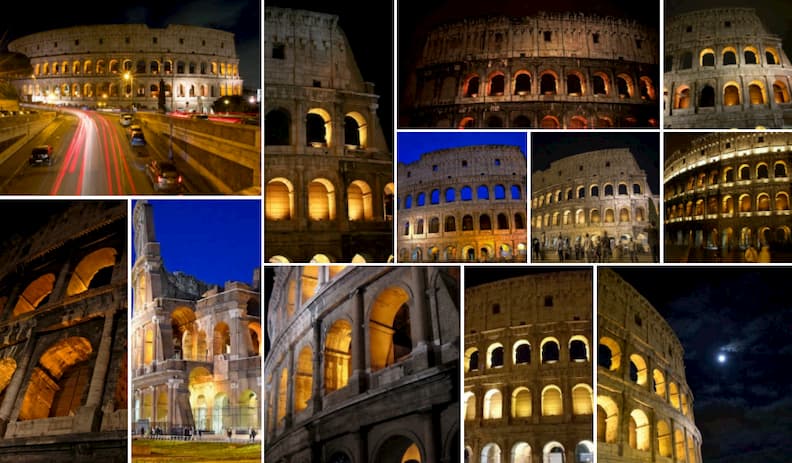 Colosseum night rome holiday itinerary