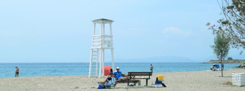 athens coastal tram by the beach