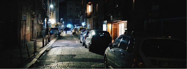 empty street at night empty street at night