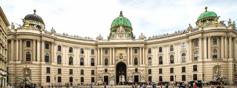 hofburg palace seen on a winter weekend in vienna