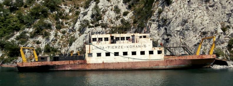 komani lake ferry ride old ship to fierze komani lake ferry ride old ship to fierze
