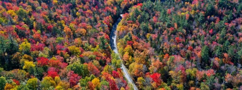 lincoln autumn scenic drive in new hampshire