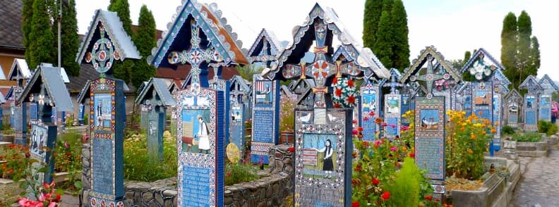 see the merry cemetery or cimitirul vesel in sapanta maramures when you visit romania