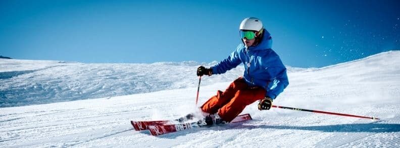 skiing in france alps