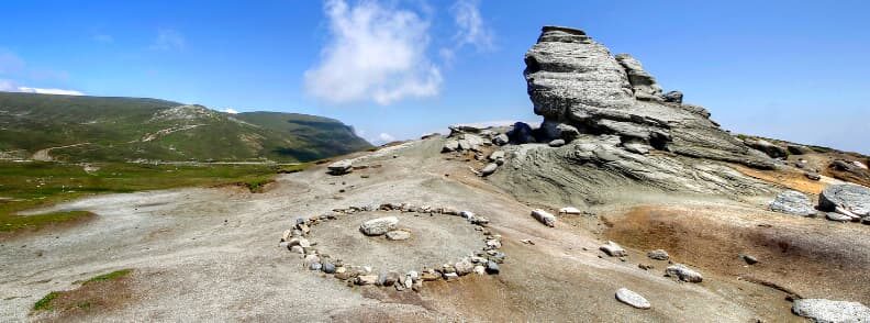 sphinx rock formation bucegi mountains romania