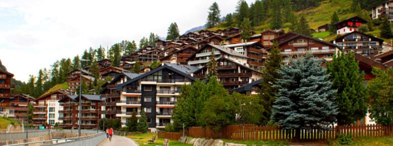 summer in zermatt village