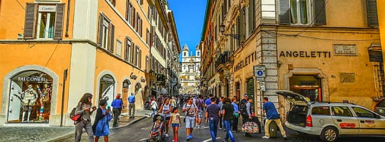 via condotti street in rome via condotti street in rome