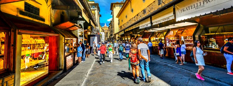 walking ponte vecchio florence firenze italy