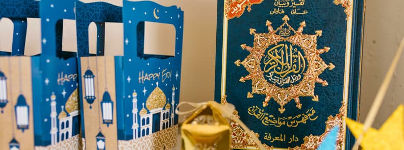 Best time to visit Abu Dhabi Eid celebrations Gift bags and Quran displayed for Eid celebrations in Abu Dhabi