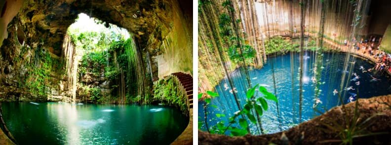 Cenote Ik Kil chichen itza from playa del carmen