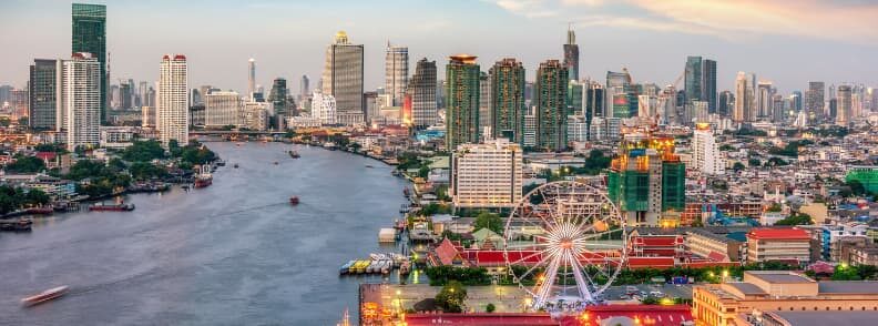 Bangkok city river Chao Phraya