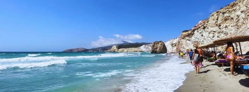 fyriplaka beach in milos greece