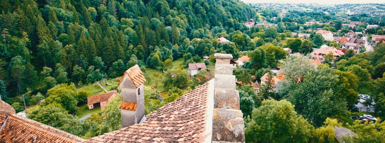 What to expect from Transylvania castles like this view from Bran Castle