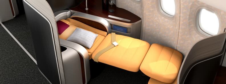 business class seats lie flat